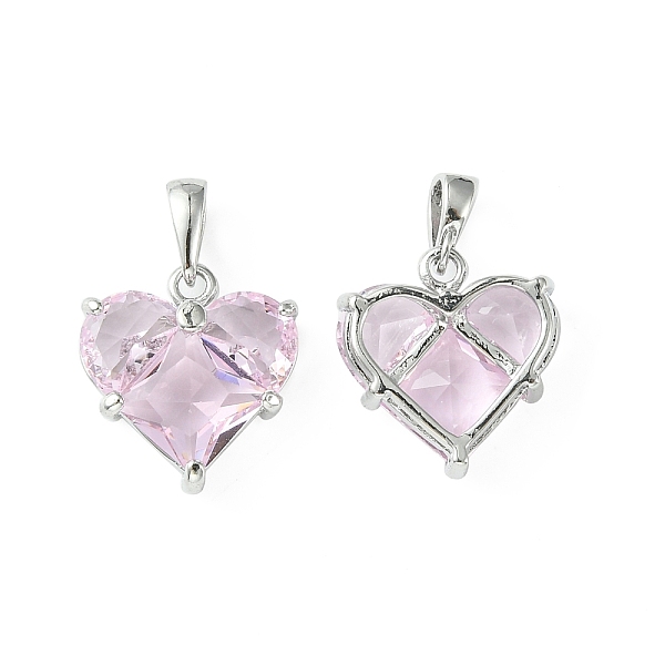 PandaHall Brass Micro Pave Cubic Zirconia Charms, Heart Charm, Real Platinum Plated, Pearl Pink, 14.5x13.5x5mm, Hole: 3x2.5mm Brass+Cubic...
PandaHall Brass Micro Pave Cubic Zirconia Charms, Heart Charm, Real Platinum Plated, Pearl Pink, 14.5x13.5x5mm, Hole: 3x2.5mm Brass+Cubic...