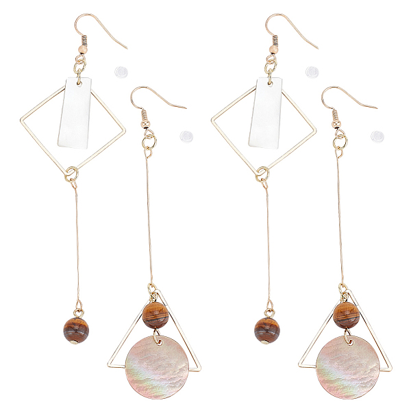 PandaHall ANATTASOUL 2 Sets 2 Style Acrylic Rectangle & Flat Round Asymmetrical Earrings, Iron Geometry Long Dangle Earrings for Women...
PandaHall ANATTASOUL 2 Sets 2 Style Acrylic Rectangle & Flat Round Asymmetrical Earrings, Iron Geometry Long Dangle Earrings for Women...