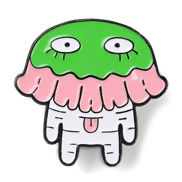 PandaHall Cartoon Black Aolly Brooches, Enamel Pins, Octopus, 27.5x28.5x2mm Alloy+Enamel Octopus Green
PandaHall Cartoon Black Aolly Brooches, Enamel Pins, Octopus, 27.5x28.5x2mm Alloy+Enamel Octopus Green