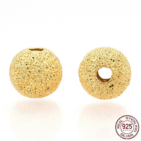 PandaHall 925 Sterling Silver Beads, Textured Round, Nickel Free, Real 18K Gold Plated, 6.5mm, Hole: 1.6mm Sterling Silver Round
PandaHall 925 Sterling Silver Beads, Textured Round, Nickel Free, Real 18K Gold Plated, 6.5mm, Hole: 1.6mm Sterling Silver Round