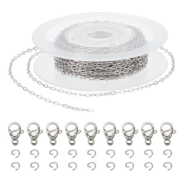 PandaHall arricraft 32.8 Feet(10m) 4mm Stainless Steel Cable Link Chain Roll with 20 Lobster Clasps and 50 Open Jump Rings Bulk, Jewelry...
PandaHall arricraft 32.8 Feet(10m) 4mm Stainless Steel Cable Link Chain Roll with 20 Lobster Clasps and 50 Open Jump Rings Bulk, Jewelry...