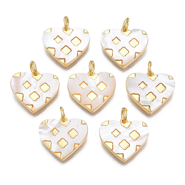 PandaHall Shell Pendants, with Real 18K Gold Plated Tone Brass Findings, Cadmium Free & Nickel Free & Lead Free, Heart, Seashell Color...
PandaHall Shell Pendants, with Real 18K Gold Plated Tone Brass Findings, Cadmium Free & Nickel Free & Lead Free, Heart, Seashell Color...