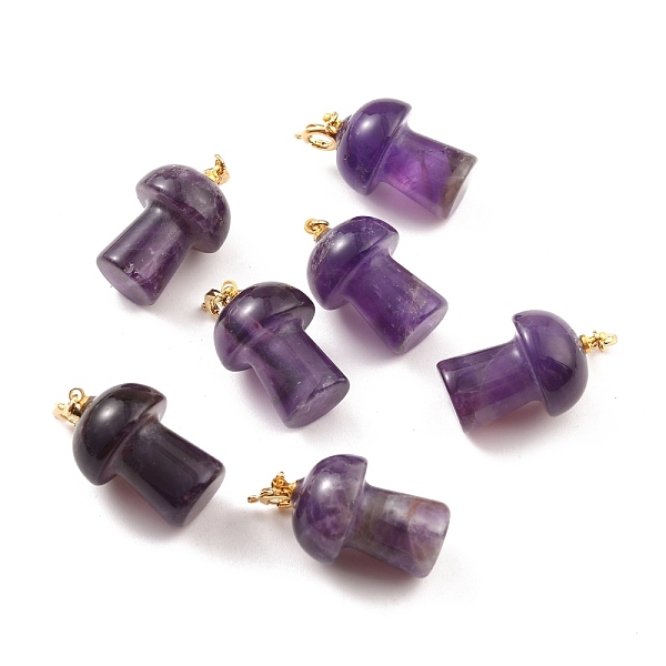 PandaHall Natural Amethyst Pendants, with Platinum Tone Brass Findings, Mushroom, 33mm Amethyst Mushroom
PandaHall Natural Amethyst Pendants, with Platinum Tone Brass Findings, Mushroom, 33mm Amethyst Mushroom