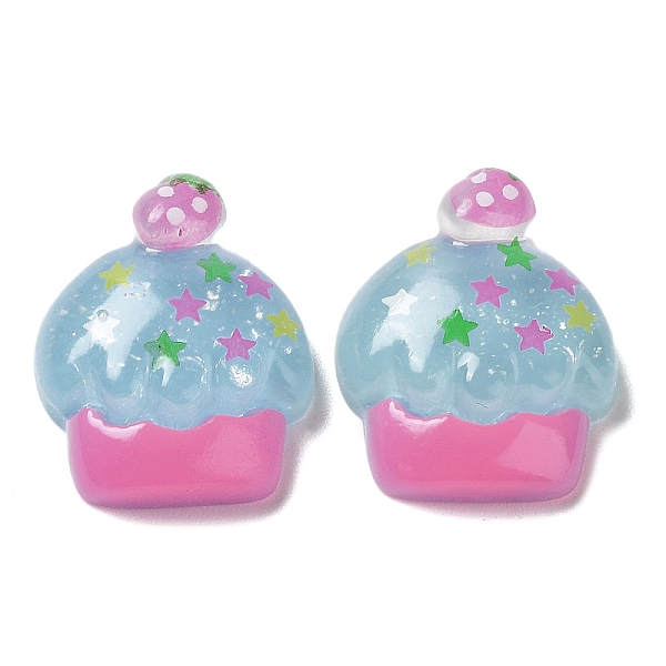 PandaHall Translucent Resin Decoden Cabochons, Cupcake with Star, Light Sky Blue, 17.5x14.5x6mm Resin Food
PandaHall Translucent Resin Decoden Cabochons, Cupcake with Star, Light Sky Blue, 17.5x14.5x6mm Resin Food