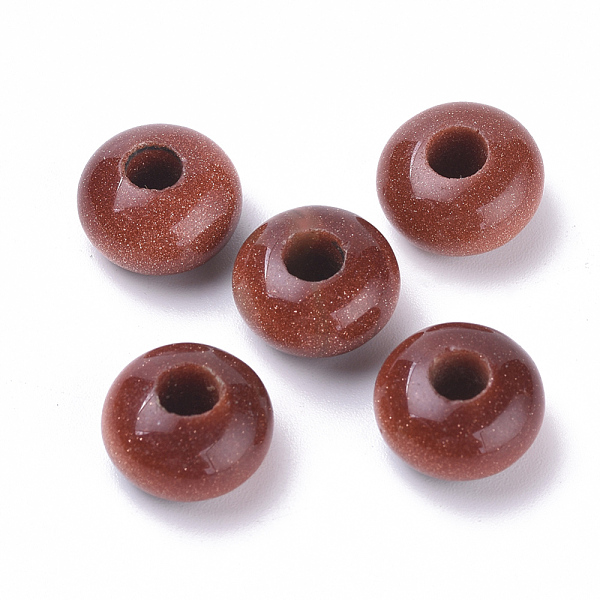 PandaHall Synthetic Goldstone European Beads, Large Hole Beads, Rondelle, 12x7~8mm, Hole: 4mm Goldstone Rondelle
PandaHall Synthetic Goldstone European Beads, Large Hole Beads, Rondelle, 12x7~8mm, Hole: 4mm Goldstone Rondelle