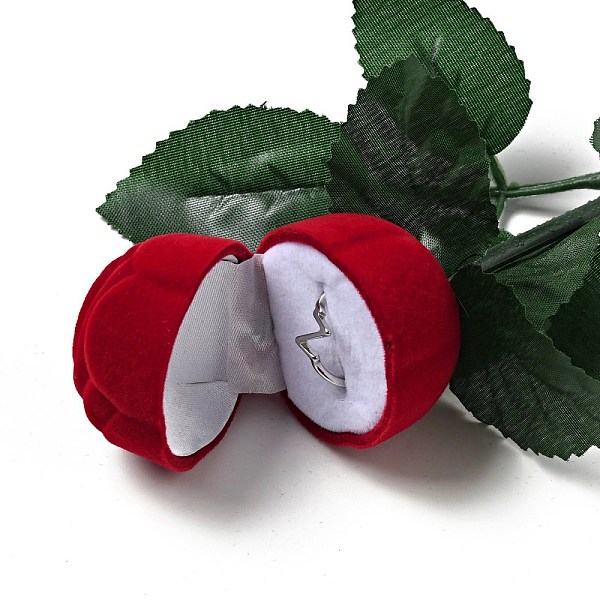 PandaHall Flocking Plastic Rose Finger Ring Boxes, for Valentine's Day Gift Wrapping, with Sponge Inside, Red, 25x12x5cm, Flower: 4.4x3.9cm...
PandaHall Flocking Plastic Rose Finger Ring Boxes, for Valentine's Day Gift Wrapping, with Sponge Inside, Red, 25x12x5cm, Flower: 4.4x3.9cm...