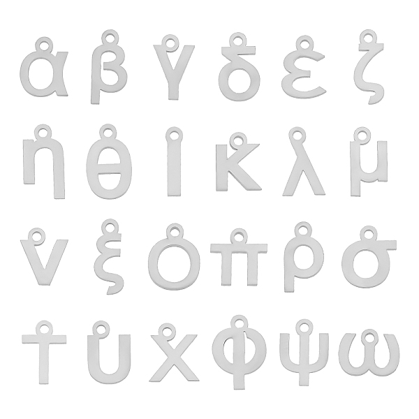 PandaHall 48Pcs 24 Letters 304 Stainless Steel Charms, Matte Style, Greek Alphabet, Stainless Steel Color, Stainless Steel Color...
PandaHall 48Pcs 24 Letters 304 Stainless Steel Charms, Matte Style, Greek Alphabet, Stainless Steel Color, Stainless Steel Color...