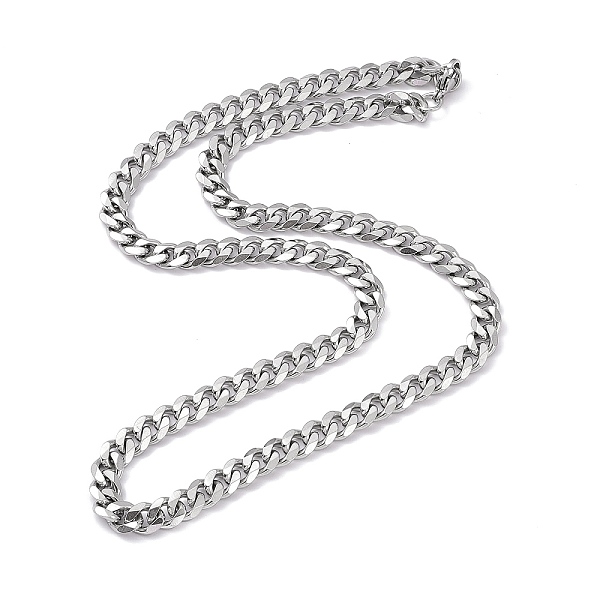 PandaHall 201 Stainless Steel Cuban Link Chain Necklace with 304 Stainless Steel Clasps for Men Women, Stainless Steel Color, 23.82 inch...
PandaHall 201 Stainless Steel Cuban Link Chain Necklace with 304 Stainless Steel Clasps for Men Women, Stainless Steel Color, 23.82 inch...