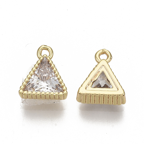 PandaHall Brass Micro Pave Cubic Zirconia Charms, Nickel Free, Triangle, Clear, Real 18K Gold Plated, 9x8x3mm, Hole: 1mm Brass+Cubic...
PandaHall Brass Micro Pave Cubic Zirconia Charms, Nickel Free, Triangle, Clear, Real 18K Gold Plated, 9x8x3mm, Hole: 1mm Brass+Cubic...