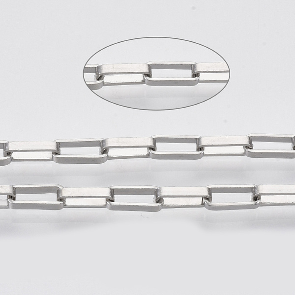 PandaHall 304 Stainless Steel Venetian Chains, Paperclip Chains, Flat Oval, Drawn Elongated Cable Chains, with Spool, Unwelded, Stainless...
PandaHall 304 Stainless Steel Venetian Chains, Paperclip Chains, Flat Oval, Drawn Elongated Cable Chains, with Spool, Unwelded, Stainless...