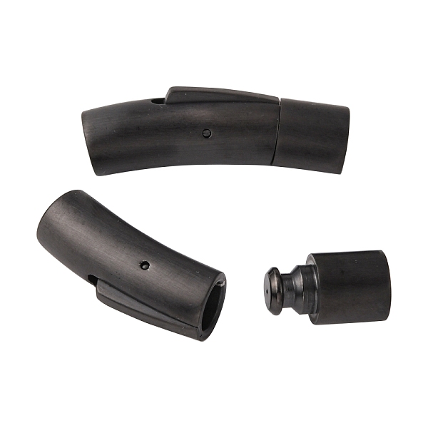 PandaHall 304 Stainless Steel Bayonet Clasps, Tube, Frosted, Gunmetal, 30.5x8x9mm, Hole: 6mm 304 Stainless Steel
PandaHall 304 Stainless Steel Bayonet Clasps, Tube, Frosted, Gunmetal, 30.5x8x9mm, Hole: 6mm 304 Stainless Steel