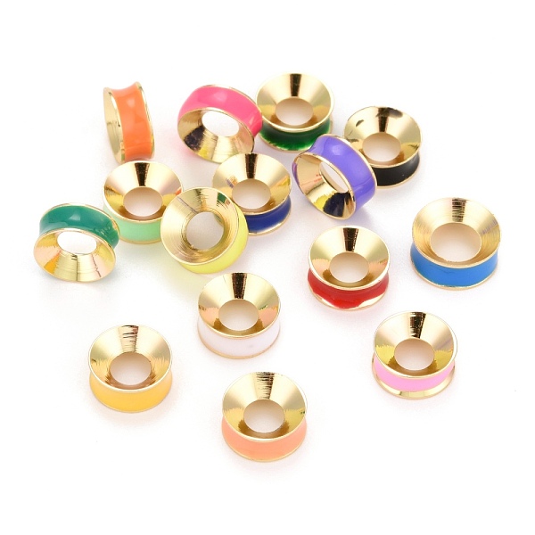 PandaHall Grooved Brass Enamel Beads, Real 18K Gold Plated, Ring, Mixed Color, 9x4mm, Inner Dianmeter: 4.5mm Brass+Enamel Flat Round..., Multicolor
PandaHall Grooved Brass Enamel Beads, Real 18K Gold Plated, Ring, Mixed Color, 9x4mm, Inner Dianmeter: 4.5mm Brass+Enamel Flat Round..., Multicolor