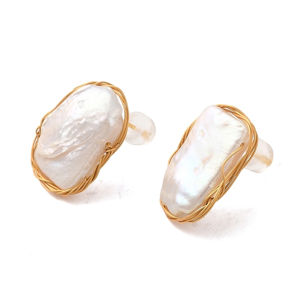 PandaHall Sterling Silver Stud Earrings, with Natural Pearl, Jewely for Women, Irregular Oval, Real 18K Gold Plated, 15x13mm Sterling Silver...
PandaHall Sterling Silver Stud Earrings, with Natural Pearl, Jewely for Women, Irregular Oval, Real 18K Gold Plated, 15x13mm Sterling Silver...