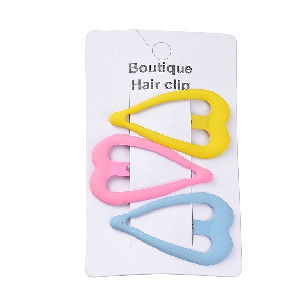 PandaHall Heart Spray Painted Iron Snap Hair Clip for Girls, Mixed Color, 27.5x46.5x3mm, 3pcs/card Iron Multicolor
PandaHall Heart Spray Painted Iron Snap Hair Clip for Girls, Mixed Color, 27.5x46.5x3mm, 3pcs/card Iron Multicolor