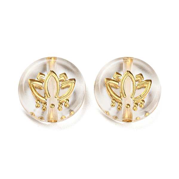 PandaHall Plating Transparent Acrylic Beads, Golden Metal Enlaced, Flat Round with Flower, Clear, 13.5x3.5mm, Hole: 1.8mm, about 877pcs/500g...
PandaHall Plating Transparent Acrylic Beads, Golden Metal Enlaced, Flat Round with Flower, Clear, 13.5x3.5mm, Hole: 1.8mm, about 877pcs/500g...