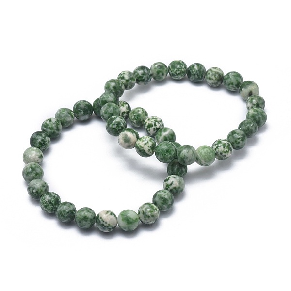 PandaHall Natural Green Spot Jasper Bead Stretch Bracelets, Round, 2 inch~2-3/8 inch(5~6cm), Bead: 5.8~6.8mm Green Spot Jasper
PandaHall Natural Green Spot Jasper Bead Stretch Bracelets, Round, 2 inch~2-3/8 inch(5~6cm), Bead: 5.8~6.8mm Green Spot Jasper