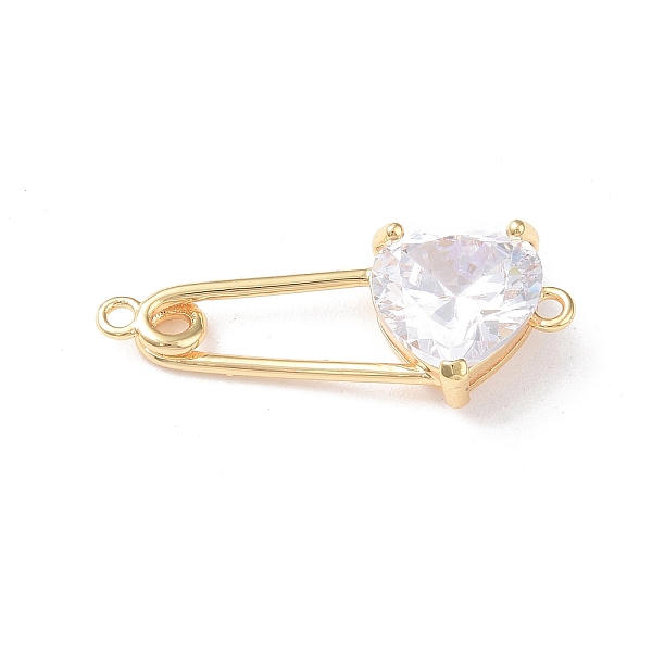 PandaHall Brass Connector Charms, Heart Safety Pin Links, with Glass, Real 18K Gold Plated, Clear, 11x28x5mm, Hole: 1mm Brass+Glass Heart...
PandaHall Brass Connector Charms, Heart Safety Pin Links, with Glass, Real 18K Gold Plated, Clear, 11x28x5mm, Hole: 1mm Brass+Glass Heart...
