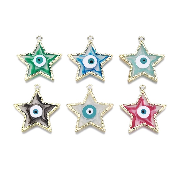 PandaHall Alloy Enamel Pendants, Golden, Star with Evil Eye, Mixed Color, 37.5x35.5x3mm, Hole: 2.5mm Alloy+Enamel Star Multicolor
PandaHall Alloy Enamel Pendants, Golden, Star with Evil Eye, Mixed Color, 37.5x35.5x3mm, Hole: 2.5mm Alloy+Enamel Star Multicolor