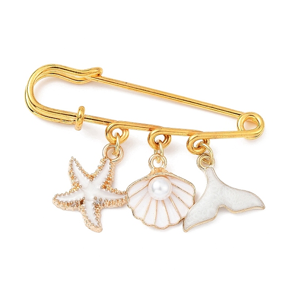 PandaHall Marine Theme Pendant Alloy Enamel Brooches, Golden Iron Kilt Pins for Women, Starfish & Shell & Fishtail, White, 36.5x50x5.5mm...
PandaHall Marine Theme Pendant Alloy Enamel Brooches, Golden Iron Kilt Pins for Women, Starfish & Shell & Fishtail, White, 36.5x50x5.5mm...