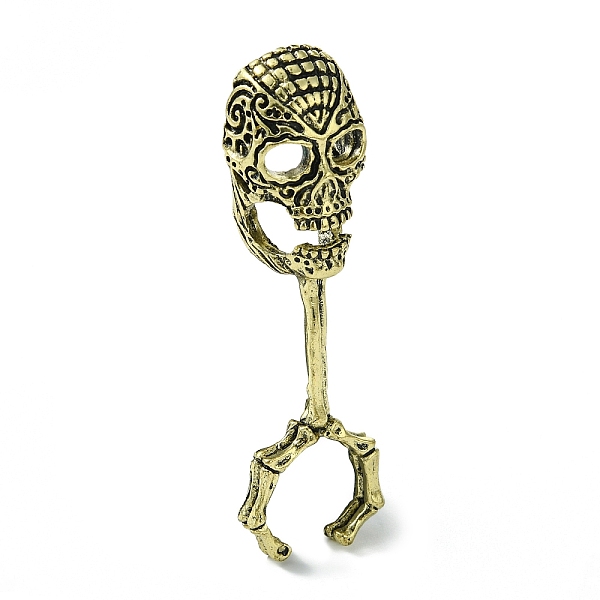 PandaHall Skull Alloy Cigarette Holder Ring, Open Cuff Rings for Men, Lead Free & Cadmium Free, Antique Bronze, 5mm, Inner Diameter...
PandaHall Skull Alloy Cigarette Holder Ring, Open Cuff Rings for Men, Lead Free & Cadmium Free, Antique Bronze, 5mm, Inner Diameter...