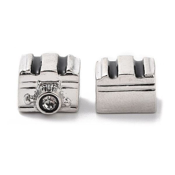 PandaHall Rack Plating Alloy Black Enamel European Style Beads, with Crystal Rhinestone, Large Hole Beads, Camera, Platinum, 8x10x8.5mm...
PandaHall Rack Plating Alloy Black Enamel European Style Beads, with Crystal Rhinestone, Large Hole Beads, Camera, Platinum, 8x10x8.5mm...