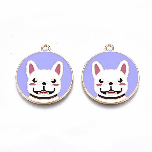 PandaHall Eco-Friendly Alloy Enamel Pendants, Cadmium Free & Lead Free & Nickel Free, Flat Round with Dog, Light Gold, Lilac, 28x25x1.2mm..., Purple
PandaHall Eco-Friendly Alloy Enamel Pendants, Cadmium Free & Lead Free & Nickel Free, Flat Round with Dog, Light Gold, Lilac, 28x25x1.2mm..., Purple