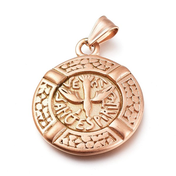 PandaHall 304 Stainless Steel Pendants, Sandblasting Effect, Flat Round with Bird, Matte Rose Gold Color, 30x24.5x3.5mm, Hole: 7x3mm 304...
PandaHall 304 Stainless Steel Pendants, Sandblasting Effect, Flat Round with Bird, Matte Rose Gold Color, 30x24.5x3.5mm, Hole: 7x3mm 304...
