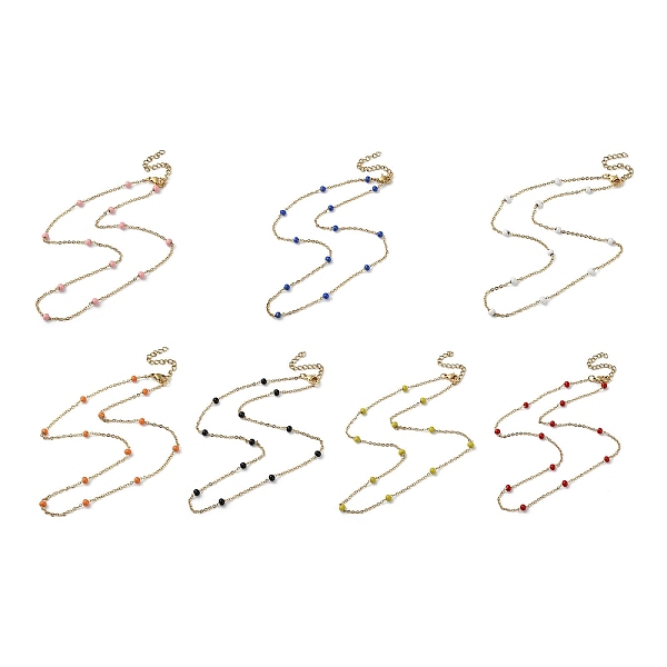 PandaHall Vacuum Plating Golden 304 Stainless Steel with Enamel Satellite Chain Necklaces, Mixed Color, 16.54 inch(42cm). 304 Stainless..., Multicolor
PandaHall Vacuum Plating Golden 304 Stainless Steel with Enamel Satellite Chain Necklaces, Mixed Color, 16.54 inch(42cm). 304 Stainless..., Multicolor