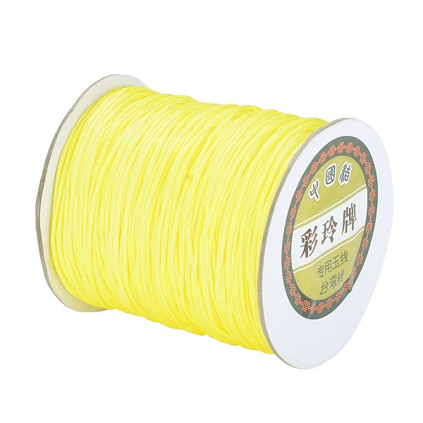 PandaHall Nylon Thread, Round, Chinese Knotting Cord, Beading String, for Bracelet Making, Yellow, 1.5mm, about 140yards/roll Nylon Yellow
PandaHall Nylon Thread, Round, Chinese Knotting Cord, Beading String, for Bracelet Making, Yellow, 1.5mm, about 140yards/roll Nylon Yellow