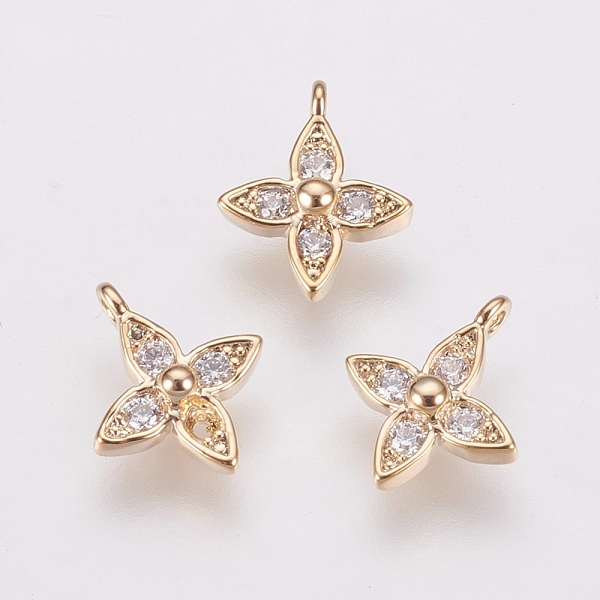 PandaHall Brass Micro Pave Cubic Zirconia Charms, Long-Lasting Plated, Flower, Nickel Free, Real 18K Gold Plated, 8.5x7x2mm, Hole: 0.7mm...
PandaHall Brass Micro Pave Cubic Zirconia Charms, Long-Lasting Plated, Flower, Nickel Free, Real 18K Gold Plated, 8.5x7x2mm, Hole: 0.7mm...