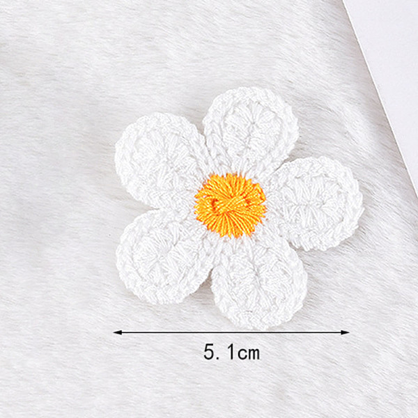 PandaHall Ornament Accessories, Polyester Computerized Embroidery Cloth Iron On/Sew On Patches, Appliques, Flower, White, 51mm Polyester...
PandaHall Ornament Accessories, Polyester Computerized Embroidery Cloth Iron On/Sew On Patches, Appliques, Flower, White, 51mm Polyester...
