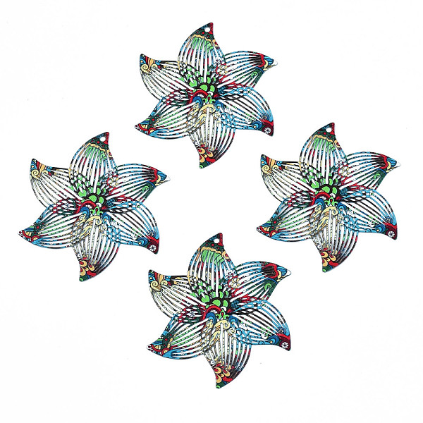 PandaHall 430 Stainless Steel Pendants, Spray Painted, Etched Metal Embellishments, Flower with Flower Pattern, Dark Turquoise, 45x41x0.3mm...
PandaHall 430 Stainless Steel Pendants, Spray Painted, Etched Metal Embellishments, Flower with Flower Pattern, Dark Turquoise, 45x41x0.3mm...