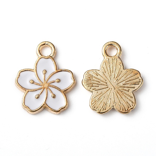 PandaHall Alloy Enamel Charms, Plum Blossom Flower, Light Gold, White, 14.5x12x1.5mm, Hole: 2mm Alloy+Enamel Flower White
PandaHall Alloy Enamel Charms, Plum Blossom Flower, Light Gold, White, 14.5x12x1.5mm, Hole: 2mm Alloy+Enamel Flower White