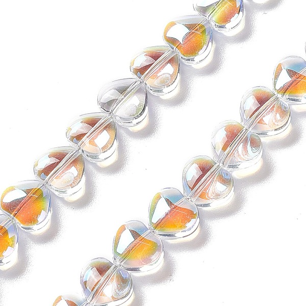 PandaHall Transparent Electroplate Glass Beads Strands, Half Plated, Heart, 8x8x5mm, Hole: 1mm, about 100pcs/strand, 28.35''(72cm) Glass..., Clear
PandaHall Transparent Electroplate Glass Beads Strands, Half Plated, Heart, 8x8x5mm, Hole: 1mm, about 100pcs/strand, 28.35''(72cm) Glass..., Clear