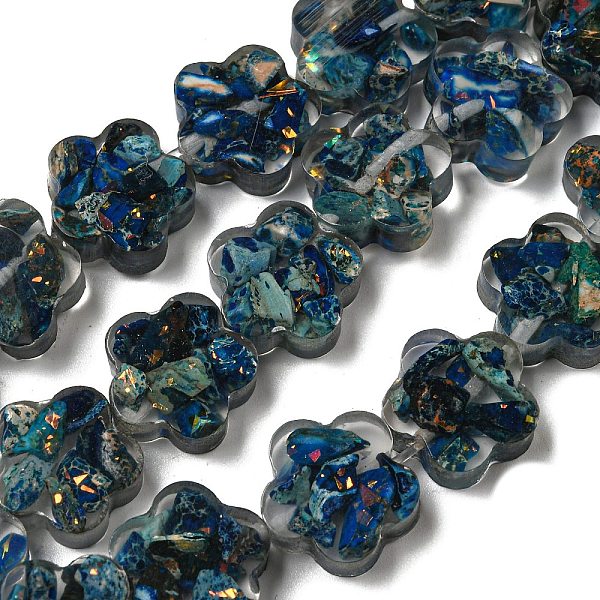 PandaHall Dyed Natural Imperial Jasper with Resin Beads Strands, Flower, Royal Blue, 15x16x5.5mm, Hole: 1.2mm, about 12pcs/strand, 8.46''...
PandaHall Dyed Natural Imperial Jasper with Resin Beads Strands, Flower, Royal Blue, 15x16x5.5mm, Hole: 1.2mm, about 12pcs/strand, 8.46''...