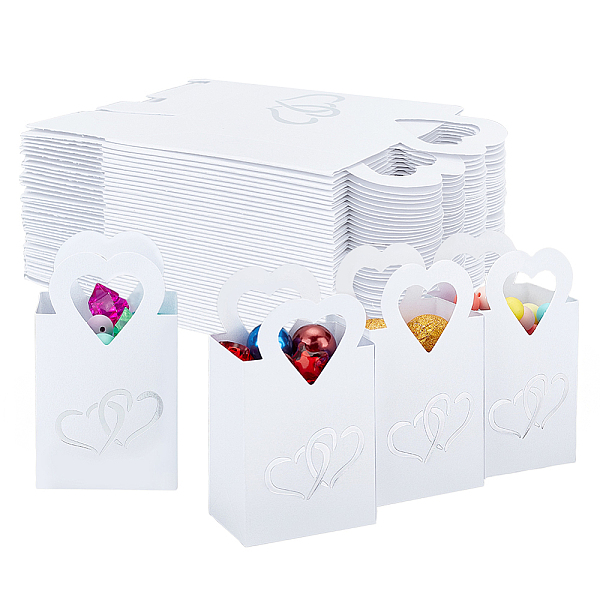 PandaHall Silver Stamping Heart Packaging Handbag Holder, Candy Storage Paper Gift Box for Wedding Party Gift Wrapping Bags, White...
PandaHall Silver Stamping Heart Packaging Handbag Holder, Candy Storage Paper Gift Box for Wedding Party Gift Wrapping Bags, White...