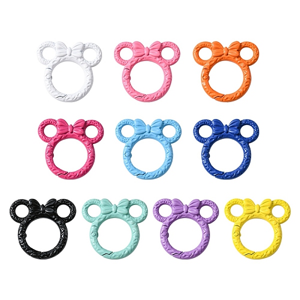 PandaHall 10Pcs Spray Painted Alloy Spring Gate Rings, Rings with Bowknot, Mixed Color, 35x37.5x7mm, Hole: 7mm, inner diameter: 19mm Alloy..., Multicolor
PandaHall 10Pcs Spray Painted Alloy Spring Gate Rings, Rings with Bowknot, Mixed Color, 35x37.5x7mm, Hole: 7mm, inner diameter: 19mm Alloy..., Multicolor
