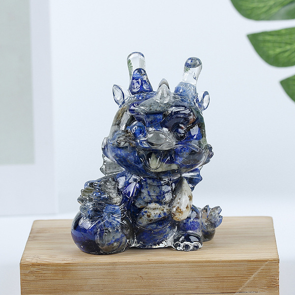 PandaHall Resin Dragon Display Decoration, with Natural Lapis Lazuli Chips inside Statues for Home Office Decorations, 55x40x70mm Lapis...
PandaHall Resin Dragon Display Decoration, with Natural Lapis Lazuli Chips inside Statues for Home Office Decorations, 55x40x70mm Lapis...