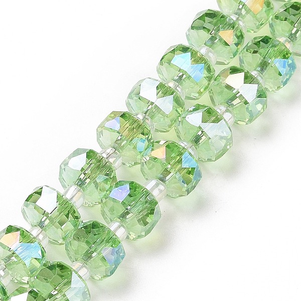 PandaHall Electroplate Transparent Glass Beads Strands, AB Color Plated, Faceted, Rondelle, Light Green, 7.5~8x4.5mm, Hole: 1.2mm, about...
PandaHall Electroplate Transparent Glass Beads Strands, AB Color Plated, Faceted, Rondelle, Light Green, 7.5~8x4.5mm, Hole: 1.2mm, about...
