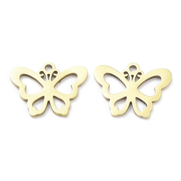 PandaHall Ion Plating(IP) 316L Surgical Stainless Steel Pendants, Laser Cut, Butterfly Charm, Real 18K Gold Plated, 11.5x15x1mm, Hole: 1.4mm...
PandaHall Ion Plating(IP) 316L Surgical Stainless Steel Pendants, Laser Cut, Butterfly Charm, Real 18K Gold Plated, 11.5x15x1mm, Hole: 1.4mm...