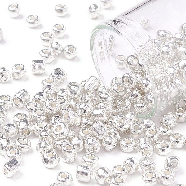 PandaHall 6/0 Glass Seed Beads, Metallic Colours Style, Round, Silver, 6/0, 4mm, Hole: 1.5mm, about 1000pcs/100g Glass Silver
PandaHall 6/0 Glass Seed Beads, Metallic Colours Style, Round, Silver, 6/0, 4mm, Hole: 1.5mm, about 1000pcs/100g Glass Silver