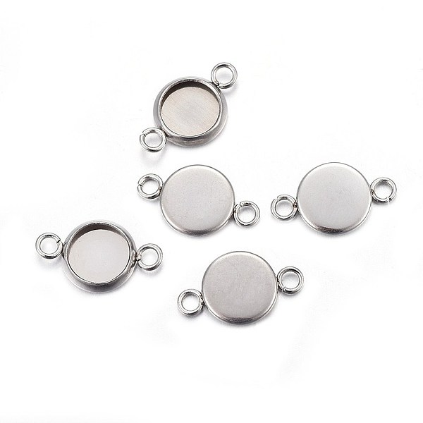 PandaHall 304 Stainless Steel Cabochon Connector Settings, Plain Edge Bezel Cups, Flat Round, Stainless Steel Color, Tray: 6mm, 13.5x8x1.5mm...
PandaHall 304 Stainless Steel Cabochon Connector Settings, Plain Edge Bezel Cups, Flat Round, Stainless Steel Color, Tray: 6mm, 13.5x8x1.5mm...