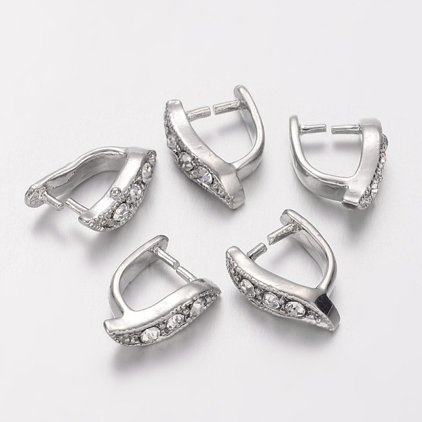 PandaHall Brass Bails, Ice Pick & Pinch, With Middle East Rhinestone, Platinum Color, Nickel Free, about 4mm wide, 12mm long, 8mm thick...
PandaHall Brass Bails, Ice Pick & Pinch, With Middle East Rhinestone, Platinum Color, Nickel Free, about 4mm wide, 12mm long, 8mm thick...