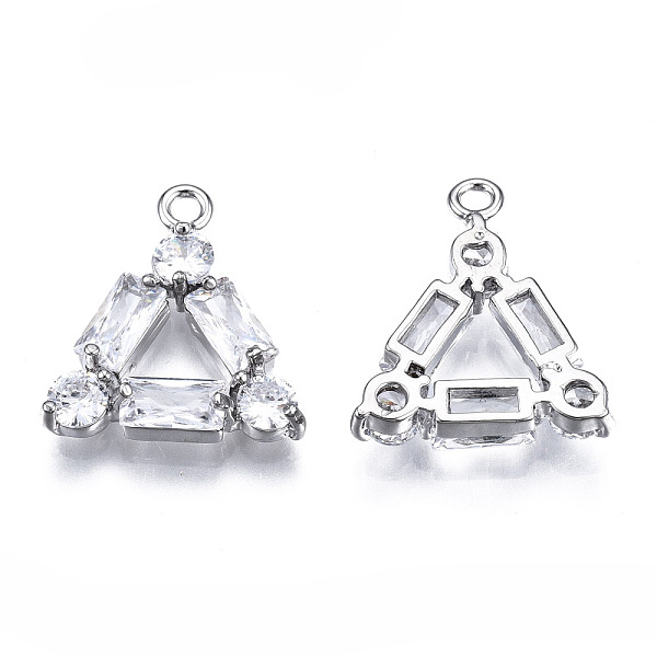 PandaHall Brass Inlaid Clear Cubic Zirconia Pendants, Triangle, Platinum, 17x15x3.5mm, Hole: 1.6mm Brass+Cubic Zirconia Triangle Clear
PandaHall Brass Inlaid Clear Cubic Zirconia Pendants, Triangle, Platinum, 17x15x3.5mm, Hole: 1.6mm Brass+Cubic Zirconia Triangle Clear
