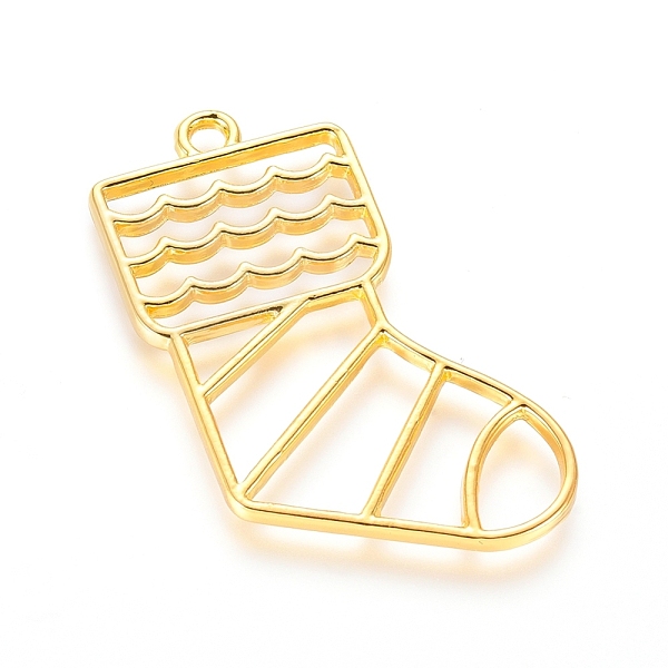 PandaHall Alloy Open Back Bezel Pendants, For DIY UV Resin, Epoxy Resin, Pressed Flower Jewelry, Christmas Sock, Golden, 40x26x2mm, Hole...
PandaHall Alloy Open Back Bezel Pendants, For DIY UV Resin, Epoxy Resin, Pressed Flower Jewelry, Christmas Sock, Golden, 40x26x2mm, Hole...