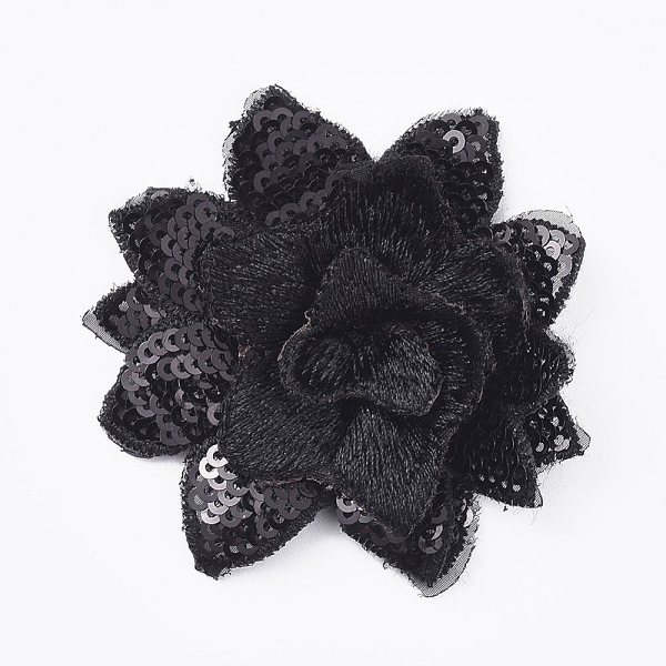 PandaHall Lace Embroidery Costume Accessories, Applique Patch, Sewing Craft Decoration, with Sequins, Flower, Black, 70x7mm Cloth Flower...
PandaHall Lace Embroidery Costume Accessories, Applique Patch, Sewing Craft Decoration, with Sequins, Flower, Black, 70x7mm Cloth Flower...