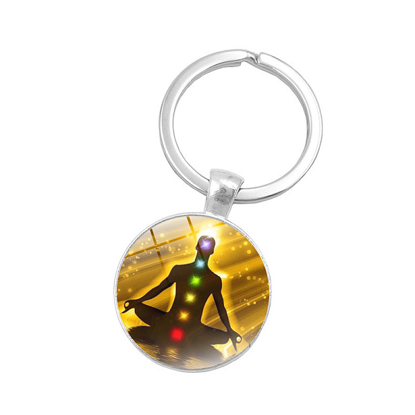 PandaHall Seven Chakras Yoga Theme Glass Half Round/Dome Pendant Keychain, with Alloy Key Rings, for Car Bag Pendant Accessories, Colorful...
PandaHall Seven Chakras Yoga Theme Glass Half Round/Dome Pendant Keychain, with Alloy Key Rings, for Car Bag Pendant Accessories, Colorful...