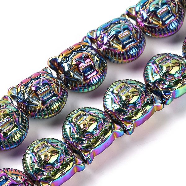 PandaHall Electroplated Synthetic Non-magnetic Hematite Beads Strands, Tiger's Head, Rainbow Plated, 11.5x11.5x7.5mm, Hole: 1.2mm, about...
PandaHall Electroplated Synthetic Non-magnetic Hematite Beads Strands, Tiger's Head, Rainbow Plated, 11.5x11.5x7.5mm, Hole: 1.2mm, about...