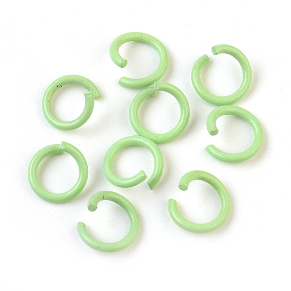 PandaHall Iron Jump Rings, Open Jump Rings, Pale Green, 17 Gauge, 8~8.5x1.2mm, Inner Diameter: 5~6mm Iron Green
PandaHall Iron Jump Rings, Open Jump Rings, Pale Green, 17 Gauge, 8~8.5x1.2mm, Inner Diameter: 5~6mm Iron Green