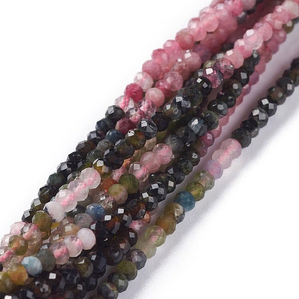 PandaHall Natural Tourmaline Beads Strands, Flat Round, Faceted, 3x2mm, Hole: 0.6mm, about 184pcs/strand, 15.55''(39.5cm) Tourmaline Flat...
PandaHall Natural Tourmaline Beads Strands, Flat Round, Faceted, 3x2mm, Hole: 0.6mm, about 184pcs/strand, 15.55''(39.5cm) Tourmaline Flat...